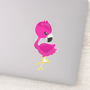Sticker Flamant rose, Flamant rose rose, Flamant rose bébé