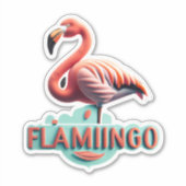 Sticker Flamant rose Love Stick It avec Flair (Devant)