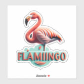 Sticker Flamant rose Love Stick It avec Flair (Feuille)