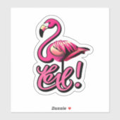 Sticker Flamant rose Love Stick It avec Flair (Feuille)