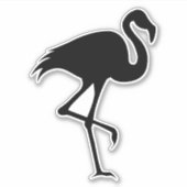 Sticker Flamant rose noir Silhouette Oiseau Animaux Faune (Devant)