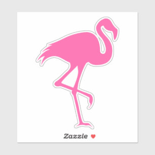 Sticker Flamant rose rose Silhouette Oiseau Animaux Faune