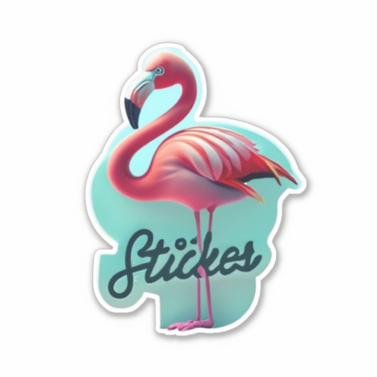 Sticker Flamant rose Transformez votre espace avec des aut (Devant)