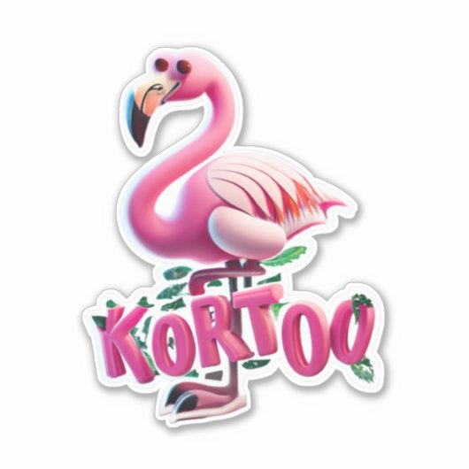 Sticker Flamant rose Transformez votre espace avec des aut (Devant)