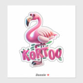 Sticker Flamant rose Transformez votre espace avec des aut (Feuille)