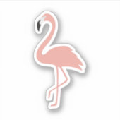 Sticker Flamant rose tropical mou (Devant)