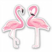 Sticker Flamants roses mignons (Devant)