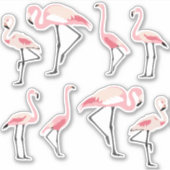 Sticker Flamants roses roses (Devant)