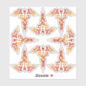 Sticker Flames Caduceus (Feuille)