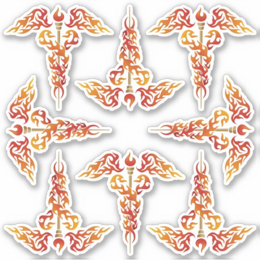 Sticker Flames Caduceus (Devant)