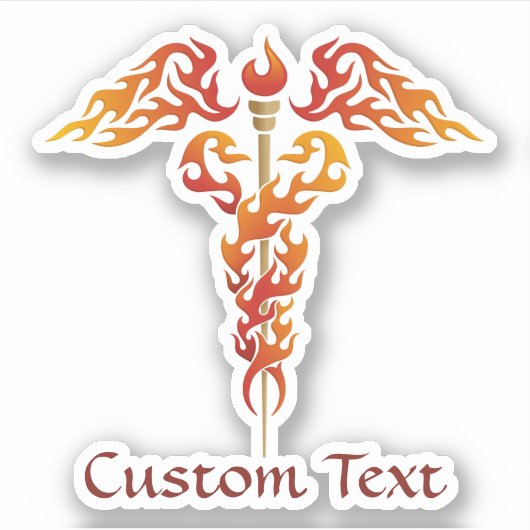 Sticker Flames Caduceus (Devant)