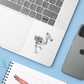 Sticker Flamingo as Robot (Ordinateur portable avec iPhone)