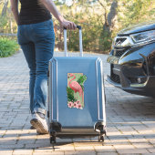Sticker Flamingo Rose Tropical Feuilles de Palmier Fleur d (Valise Insitu)