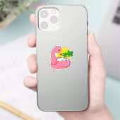 Sticker Flamingo with Pool (Téléphone)