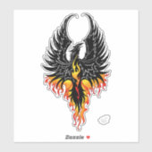 Sticker Flammes tribales Phoenix Firebird (Feuille)