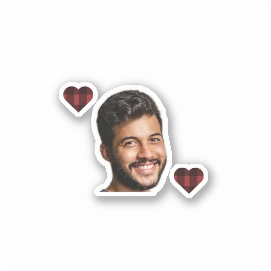 Sticker Flanelle & fizz hiver rouge & noir enterrement de  (Devant)