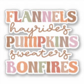 Sticker Flannings Bonfires Citrouille (Devant)
