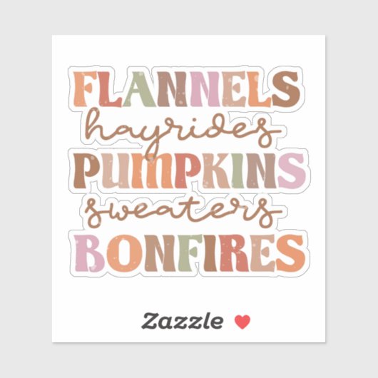 Sticker Flannings Bonfires Citrouille (Feuille)