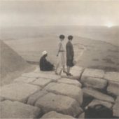 Sticker Flapper Girls Sunrise Khufu Pyramid, Égypte 1920 (Devant)