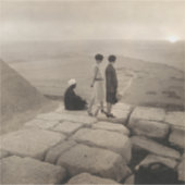 Sticker Flapper Girls Sunrise Khufu Pyramid, Égypte 1920 (Devant)