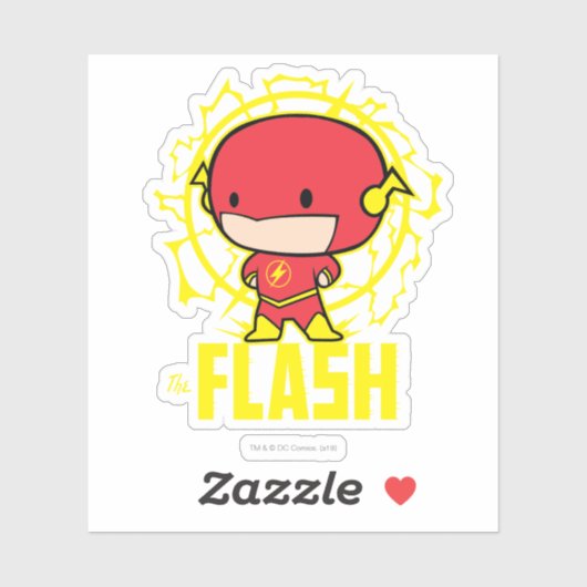 Sticker Flash Chibi Avec Électricité (Feuille)