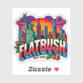 Sticker Flatbush, New York (Feuille)