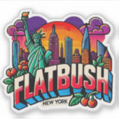 Sticker Flatbush, New York (Devant)