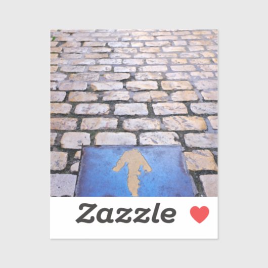 Sticker Flèche jaune (Feuille)