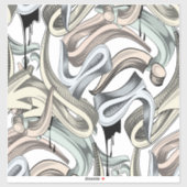 Sticker Flèches courbées graffitis funky (Feuille)