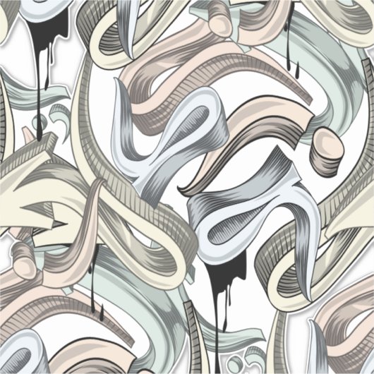 Sticker Flèches courbées graffitis funky (Devant)