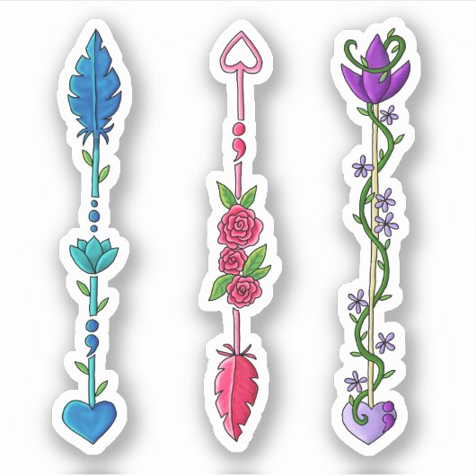 Sticker Flèches semi-à-cône (Devant)