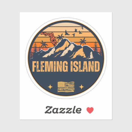 Sticker Fleming Island, Floride (Feuille)