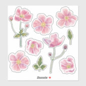 Sticker Fleur anémonée japonaise (Feuille)