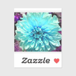 Sticker Fleur bleu clair Dahlia