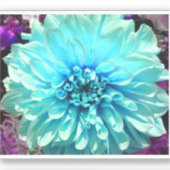 Sticker Fleur bleu clair Dahlia (Recto)