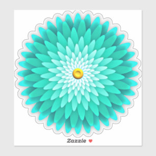 Sticker Fleur bleue Mandala-68566