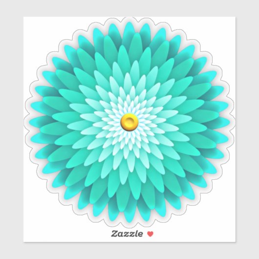 Sticker Fleur bleue Mandala-68566 (Feuille)
