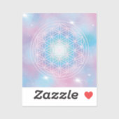 Sticker Fleur Céleste – Géométrie Sacrée (Feuille)