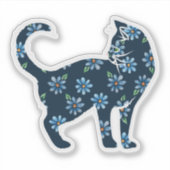 Sticker Fleur Chat Blue Daisy Chats (Devant)