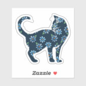 Sticker Fleur Chat Blue Daisy Chats (Feuille)