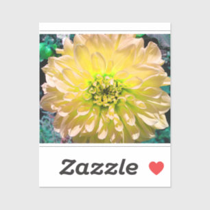 Sticker Fleur Dahlia Jaune