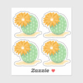 Sticker Fleur de cactus série de 4 (Feuille)