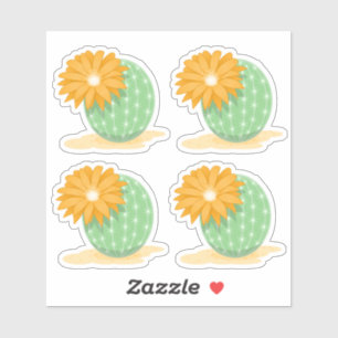 Sticker Fleur de cactus série de 4