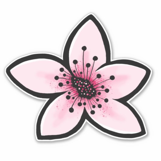 Sticker Fleur de cerise (Devant)