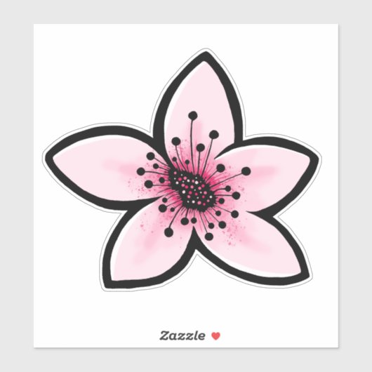 Sticker Fleur de cerise (Feuille)
