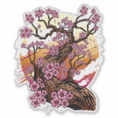 Sticker Fleur de cerisier sauvage (Devant)