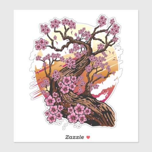 Sticker Fleur de cerisier sauvage (Feuille)