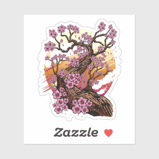 Sticker Fleur de cerisier sauvage (Feuille)