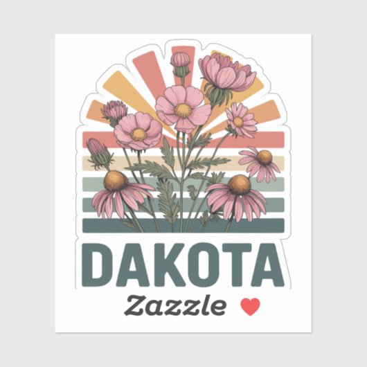 Sticker Fleur de Dakota (Feuille)