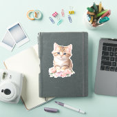 Sticker Fleur de félins de fleur de chats mignons (Couverture iPad)